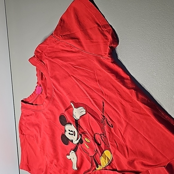 DISNEY vintage small red Mickey Mouse short sleeve shirt - Picture 7 of 7
